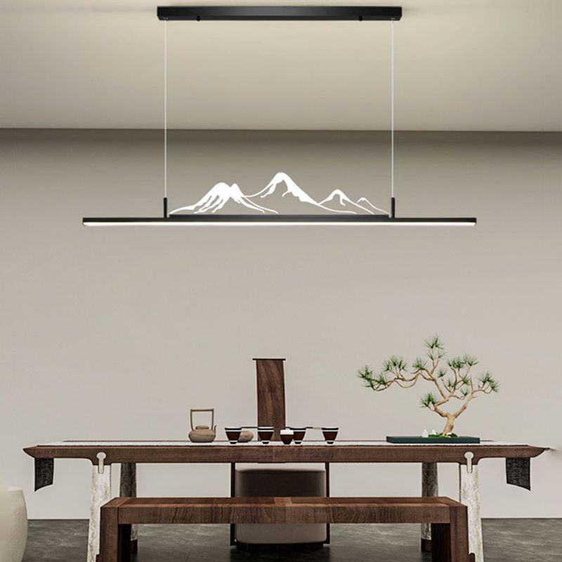 Accesorios de iluminación lineal modernos de aluminio Luz de la isla de la isla Luz