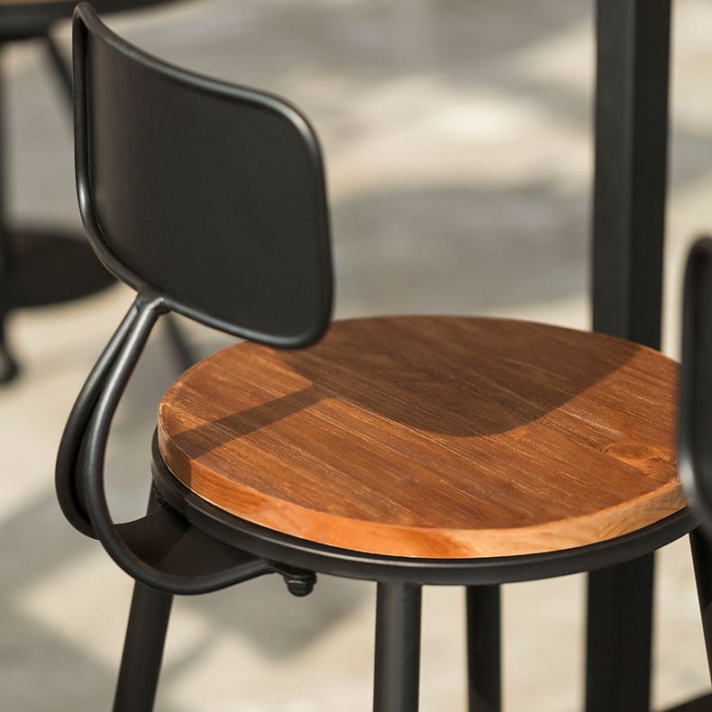 Metal Dining Stools Contemporary Armless Bar Stools with Footrest
