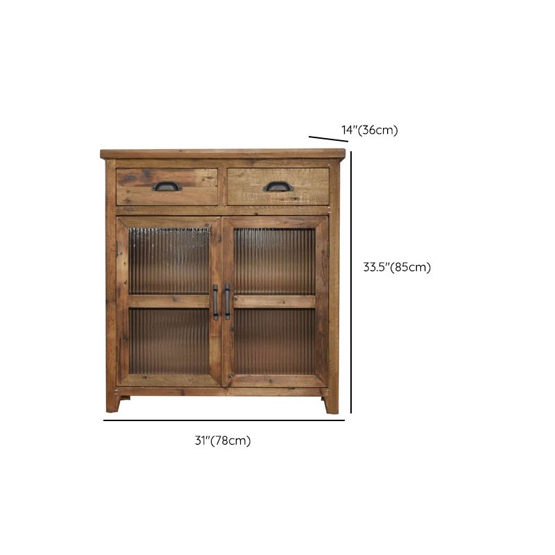 Traditional Old Style Solid Wood Display Cabinet for Living Room