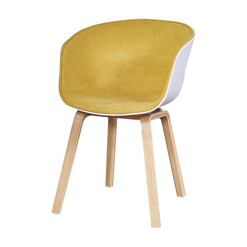Chaises de salle à manger de style moderne, chaise latérale sans accoudoirs avec pieds en bois