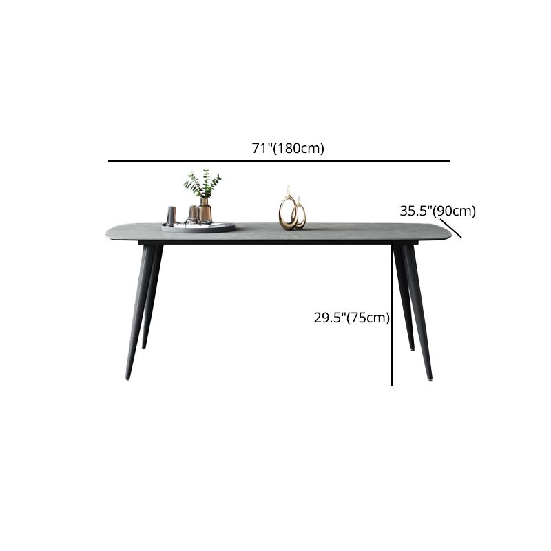 Modern 1/4/7 Pieces Dinette Set with Grey Sintered Stone Top Rectangle Dining Table Set