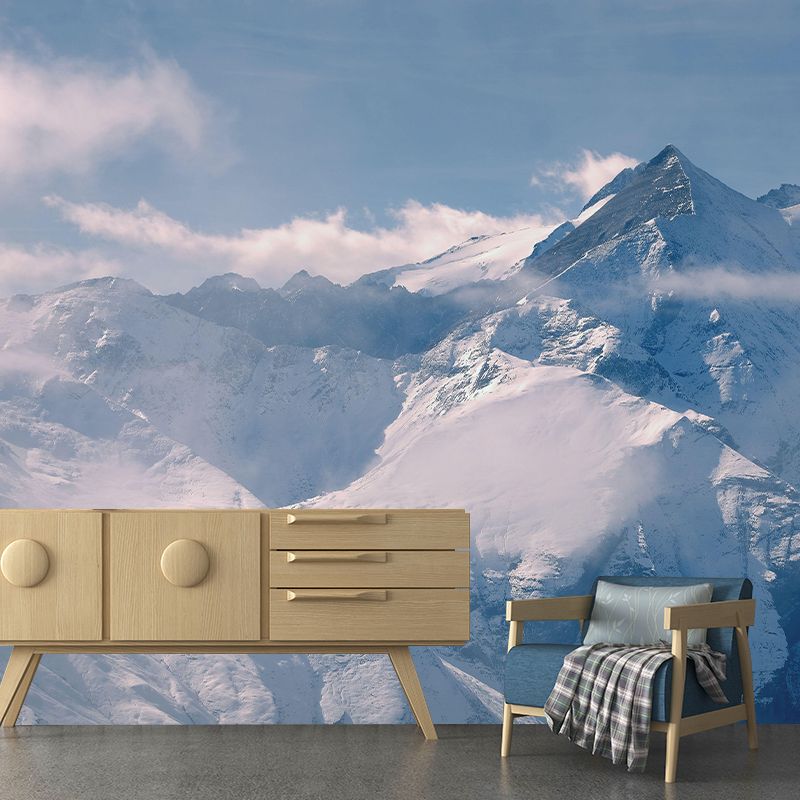 Photography Mountain Mural Environment Friendly Wallpaper for Home Decor