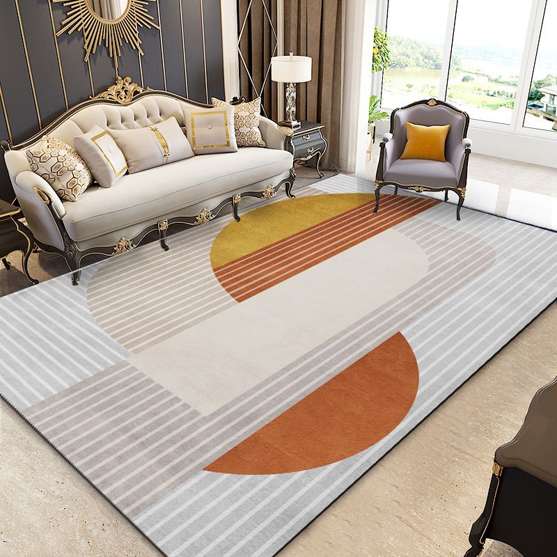 Alfombra de color beige color alfombra de poliéster alfombra cubierta de respaldo sin deslizamiento para sala de estar para sala de estar