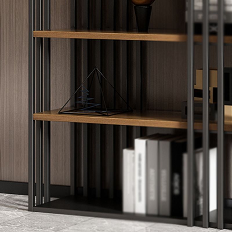 Modern Style 4-Shelf Bookshelf Open Black Shelf Bookcase for Study Room