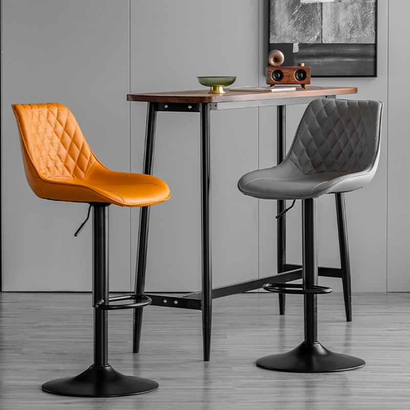 Dining Room Nordic Leather Bar Stool Modern Adjustable Height Stool
