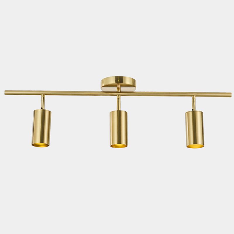 Golden Track Lighting Modern Light Luxury Clothing Store Commercial Living Room Background Wall Surface Mounted Household Spotlight