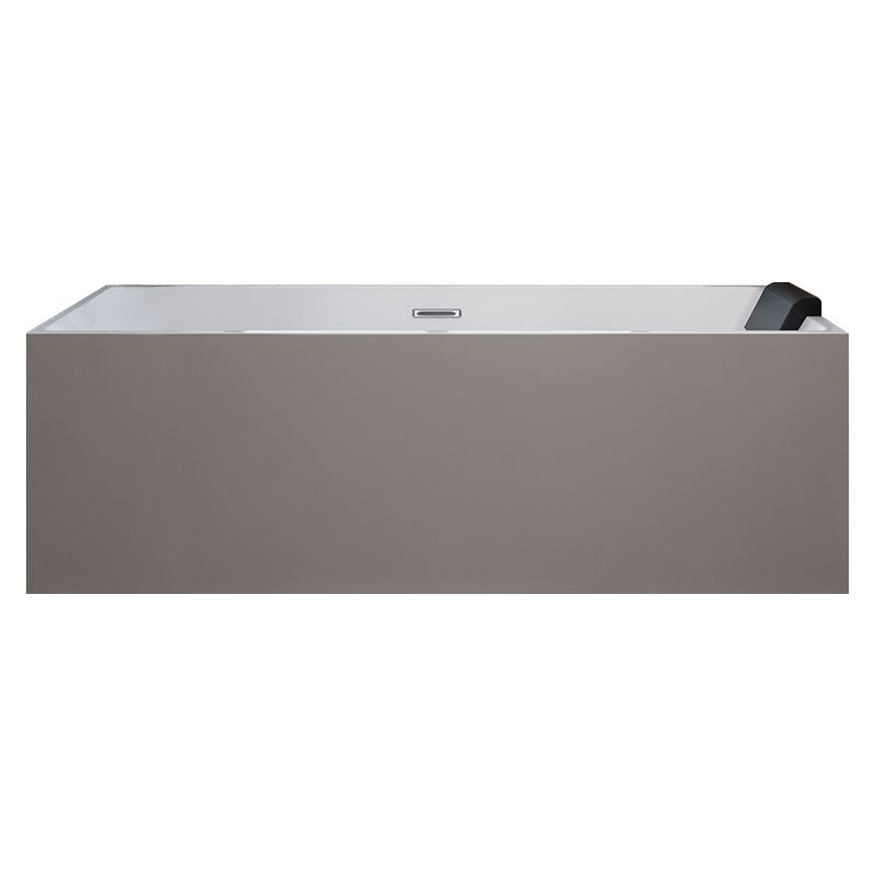 Rectangular Back to Wall Bathtub Antique Finish Soaking Modern Bath Tub