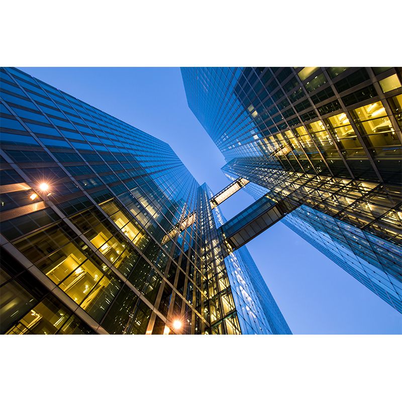 Skyscrapers Mural Wallpaper Custom-Made Wall Covering for Meeting Room