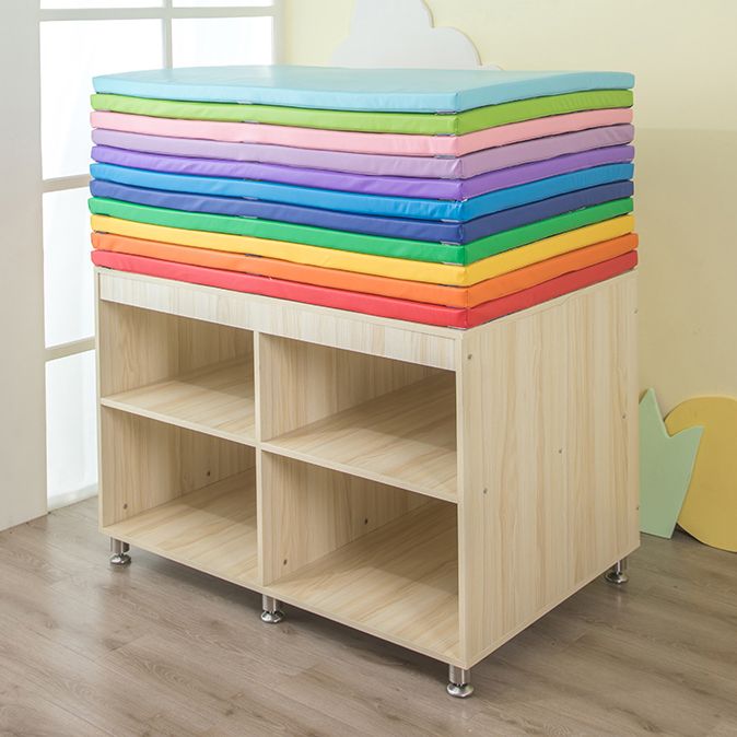 Modern Wood Changing Table Dresser with Storage and Pad, Flat Top Changing Table