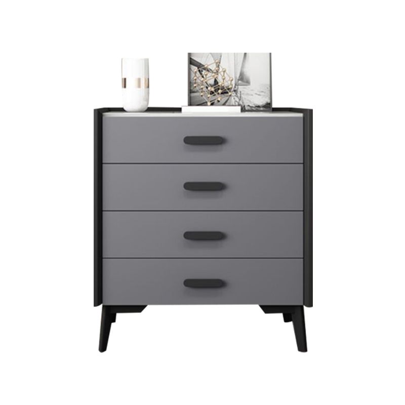 Contemporary Bedroom Stone Storage Chest Vertical Chest with Black Legs