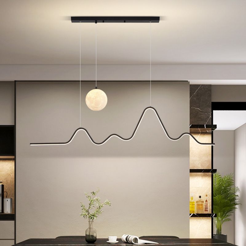 Minimalist LED Ceiling Pendant Light Linear Kitchen Island Fixture