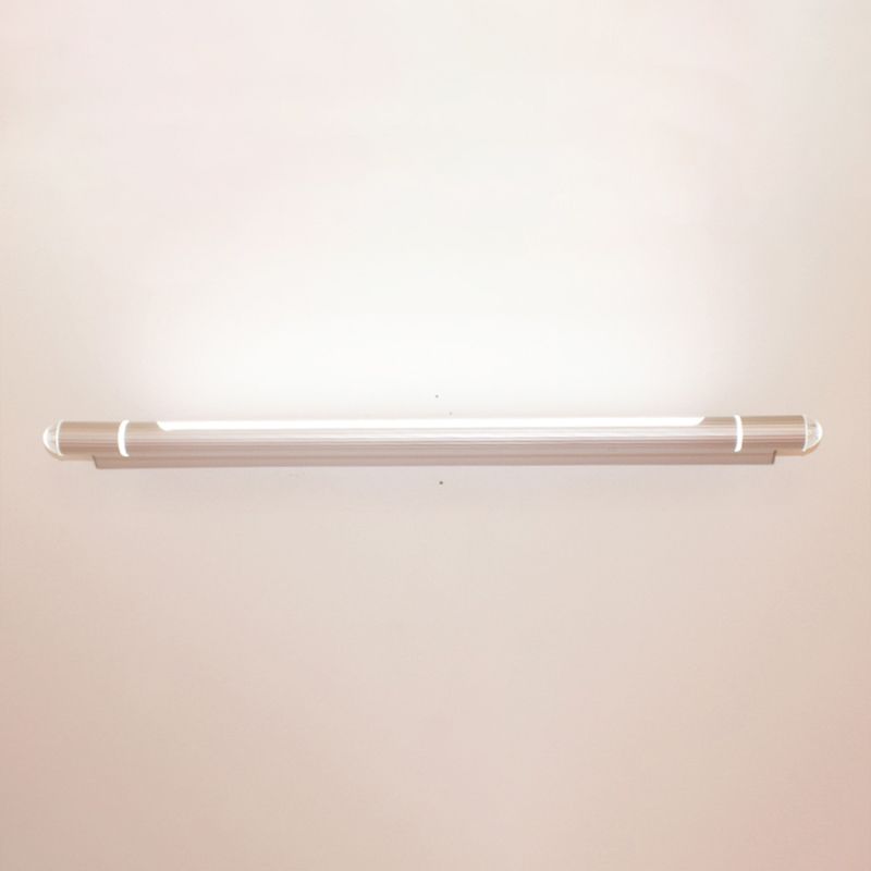 Silver Aluminum Wall Mount Lamp Contemporary Vanity Wall Light Sconces for Bathroom