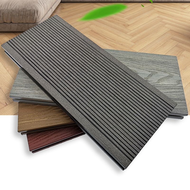 Deck Plank Interlocking Wood Stripe Pattern Outdoor Flooring Deck Plank 5-Pack