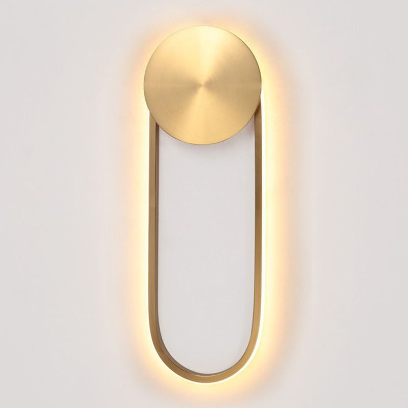 Geometric Line Design Minimalism LED Wall Lamp Post-modern Style Metal U-Shaped Sconce Lights