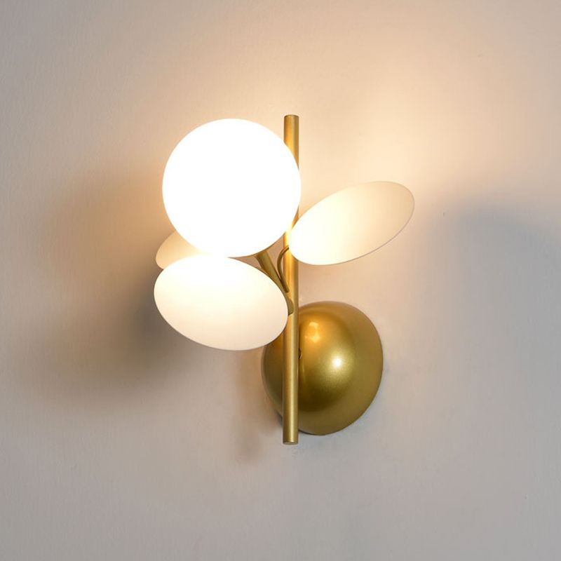 Glass Unique Shape Wall Light Modern Style 1 Light Wall Light Sconce
