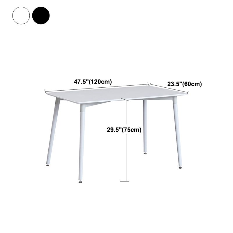 Industrial Style Dining Table 4 Legs Dining Table with Solid Wood Base for Home Use