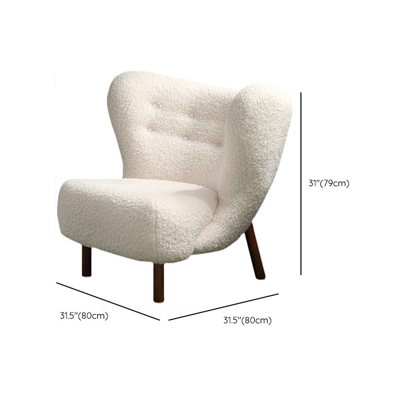 Scandinavian Slipper Accent Chair Solid Wood Frame Slipper Chair