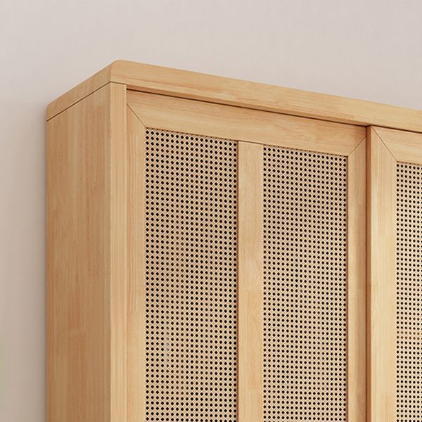 Rubberwood Wardrobe Closet Contemporary Sliding Wardrobe Armoire