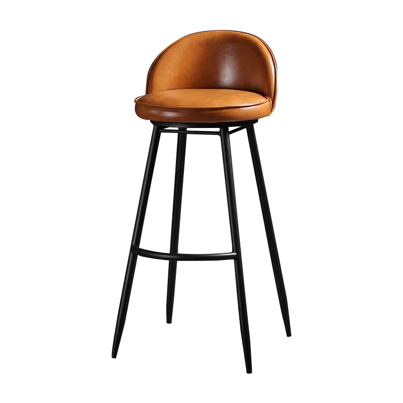 Scandinavian Style Bar-stool with Round Seat Counter Stool for Kitchen Bar
