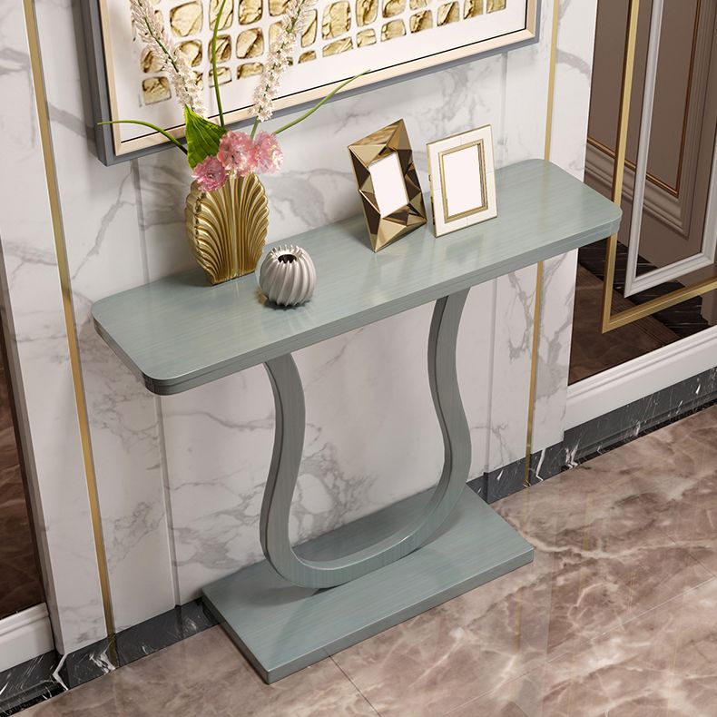 33.46" Tall Console Table 1-shelf Solid Wood Accent Table for Hall