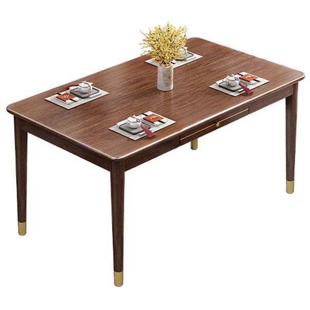 Luxe walnoottafel voor restaurant rechthoek houten eettafel met 4 poten