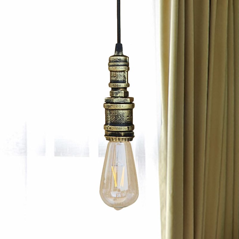 1 Bulbo nudo appeso a sospensione Stile rustico Rustico Black/Silver Stiil Aibiling con tubo per il bagno