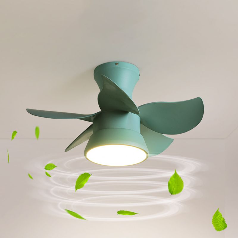 Modern Style Ceiling Fan Lamp Metal 1 Light Ceiling Fan Lighting for Dining Room