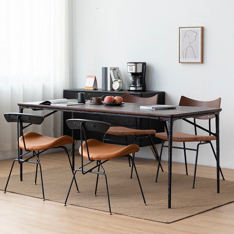 Rectangle Dining Room Table Luxury Style Home Desk with 4 Legs
