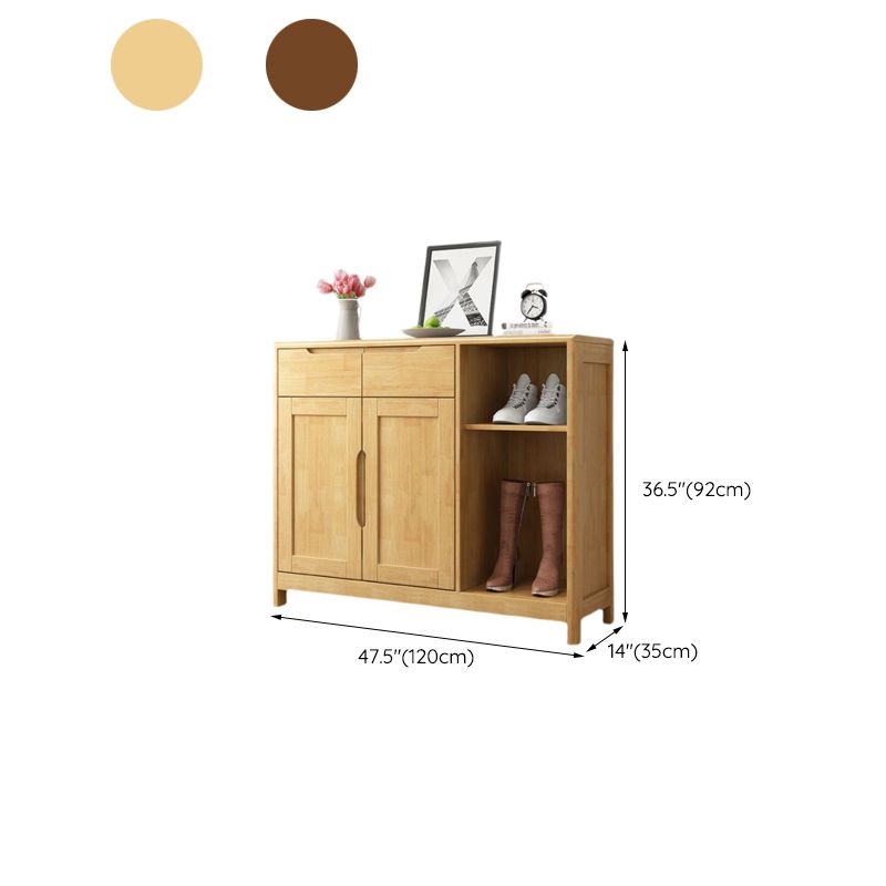 36.22" Tall Wood Rectangular Accent Chest 2 - Drawer and 2 - Door Accent Chest