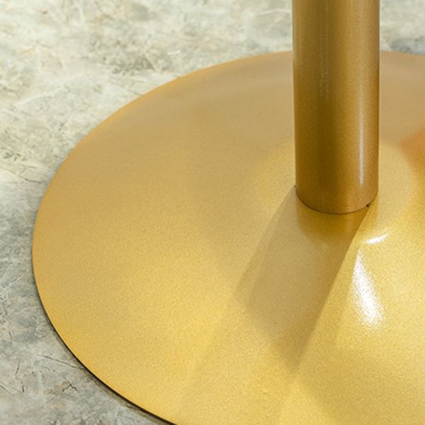 Glam Style Gold Iron Bar Table Marble Top Bistro Table - 21.6"W x 41.3"H
