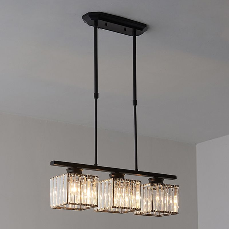 Light Luxury Style Hanging Lamp Geometry Shape Island Light Fixture for Dining Table