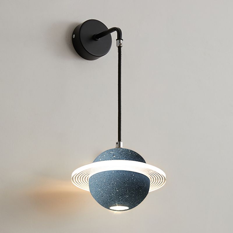 Zeitgenössische Wandleuchter moderner Zement Planet Boy Room Wandmontage Leuchte