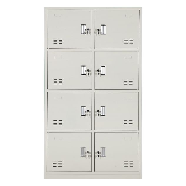 Gray Hinged Wardrobe Closet Contemporary Steel Wardrobe Cabinet