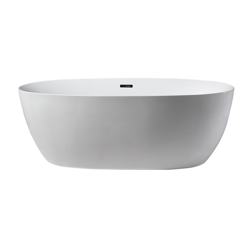 Modern Freestanding Soaking Bathtub Acrylic 23.62" Tall White Bathtub