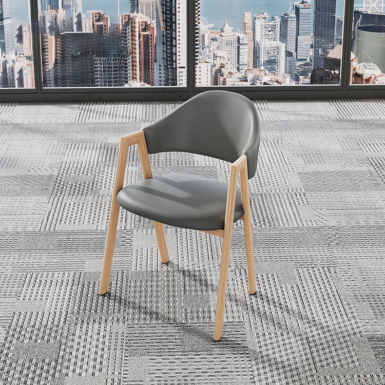 Chaise de salle à manger tapissée au fini mat de chaise à dossier ouvert de cuisine contemporaine