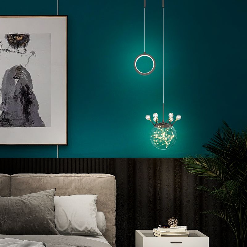 Sphärische Anhängerleuchten zeitgenössischer Metallhängeanhänger Lichter