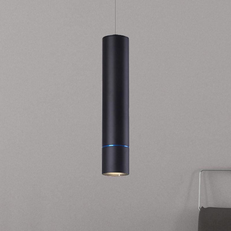 Nordic 1 Light Suspension Light with Metal Shade Pink/Blue/Green Pipe Ceiling Pendant Light in White/Warm/Natural Light