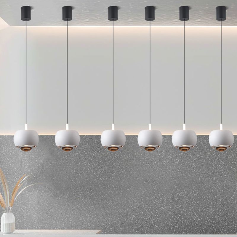 Spherical Shape Hanging Lighting Modern Style Metal 2 Light Hanging Lamp for Living Room