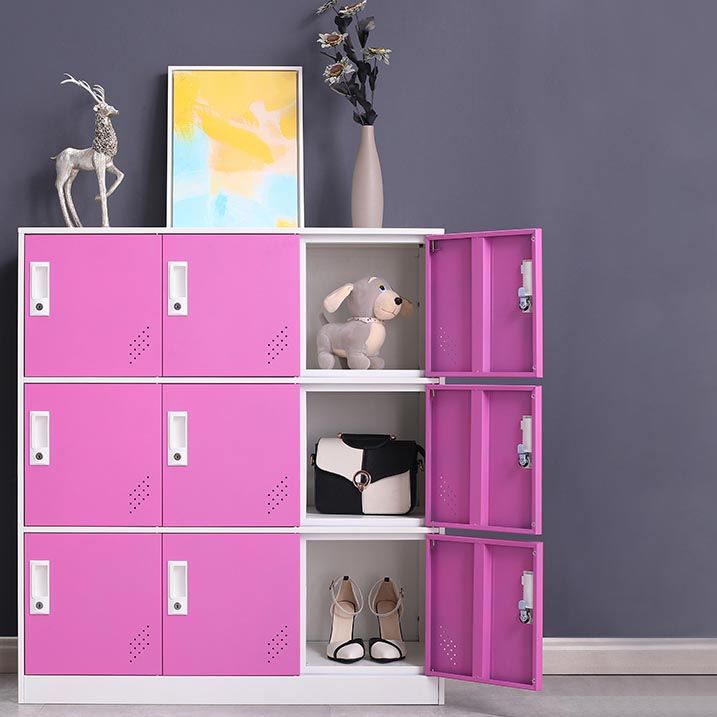 Contemporary Style Wardrobe Armoire Metal Wardrobe Closet with Locks