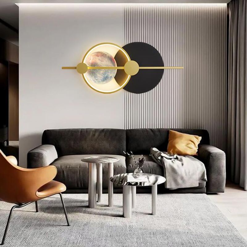 Sala de estar Fondo de pared Splique Nordic Style Circular LED Mural Wall Light
