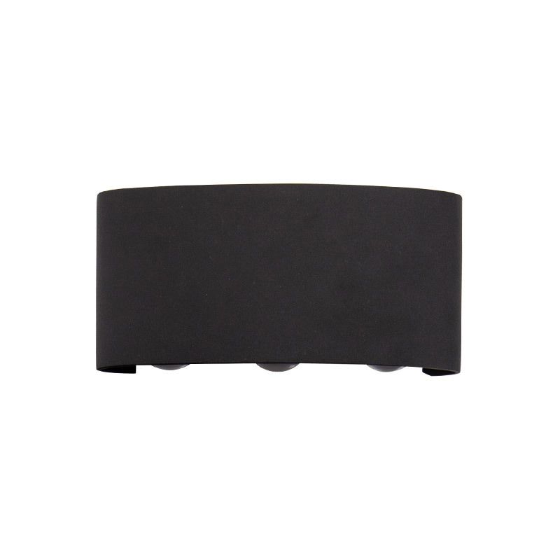 Black Outdoor LED Wall Lamp in Modern Concise Style Aluminium Rectangular Waterproof Wall Sconce