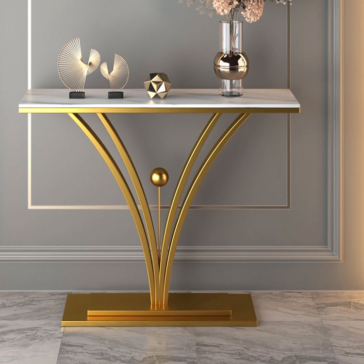 Glam Console Accent Table Rectangle Antique Finish Console Sofa Table