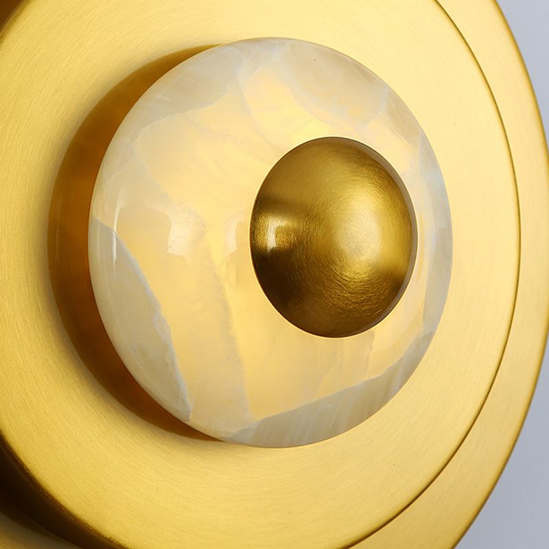 Light Luxury Wall Mount Light Iron Circle Shape Wall Lamp for Bedroom