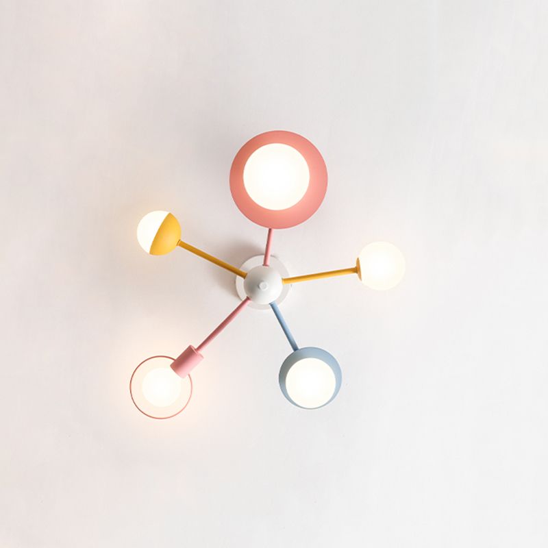 Contemporary Sputnik Ceiling Light Flush Mount Lighting for Living Room