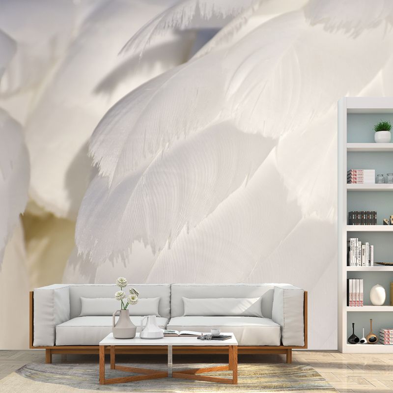 Feather Wall Mural Decal Home Decor for Living Room Girls Women Bedroom