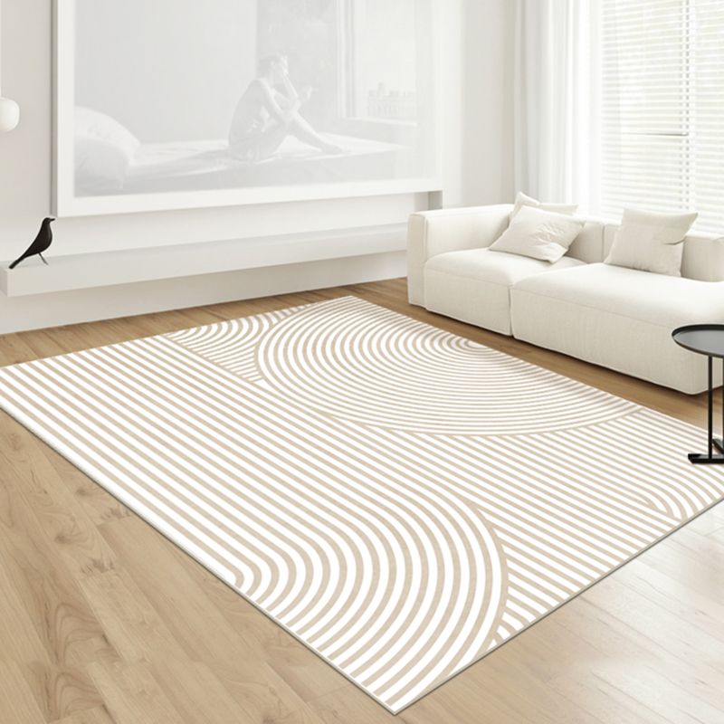 Light Brown Pattern Rug Blending Modern Rug Non-Slip Backing Rug for Drawing Room