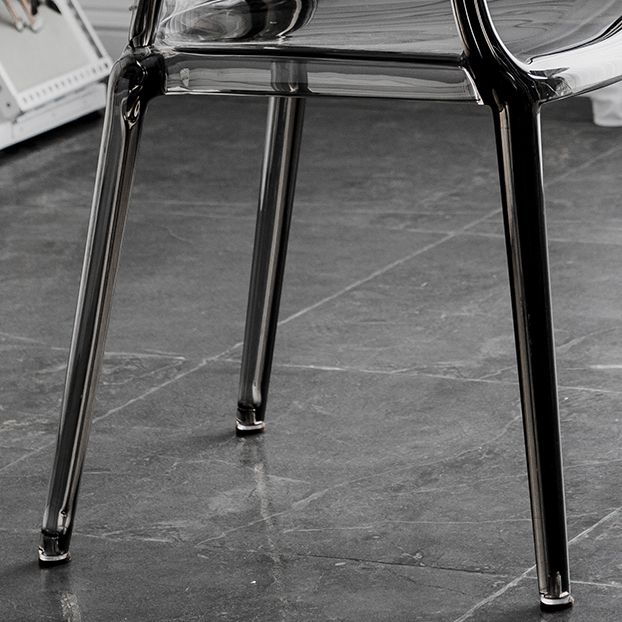 Nordic Style Acrylic Arm Dining Chair for Restaurant, 17-inch Height