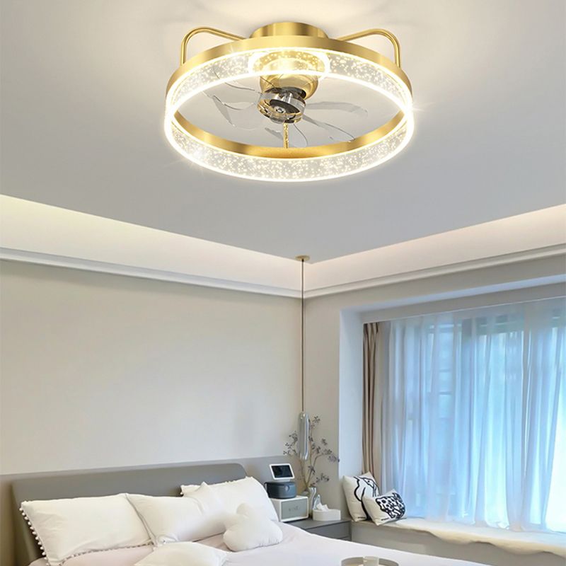 Modern Style Ceiling Fan Lamp Metal Ceiling Fan Lighting for Bedroom