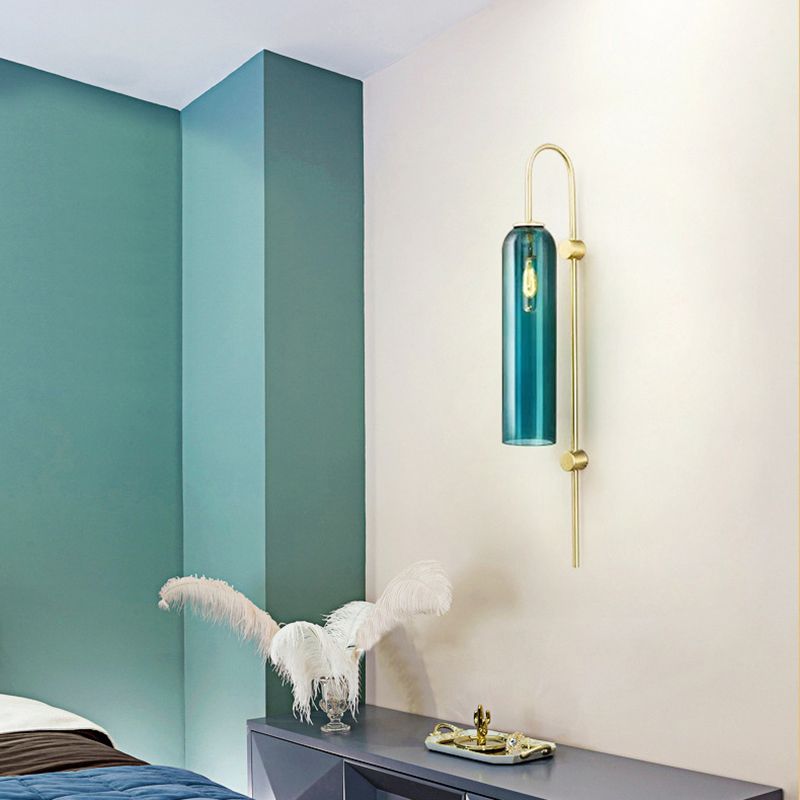 Glass Geometric Wall Mount Light Modern 1 Light Wall Mounted Light Fixture