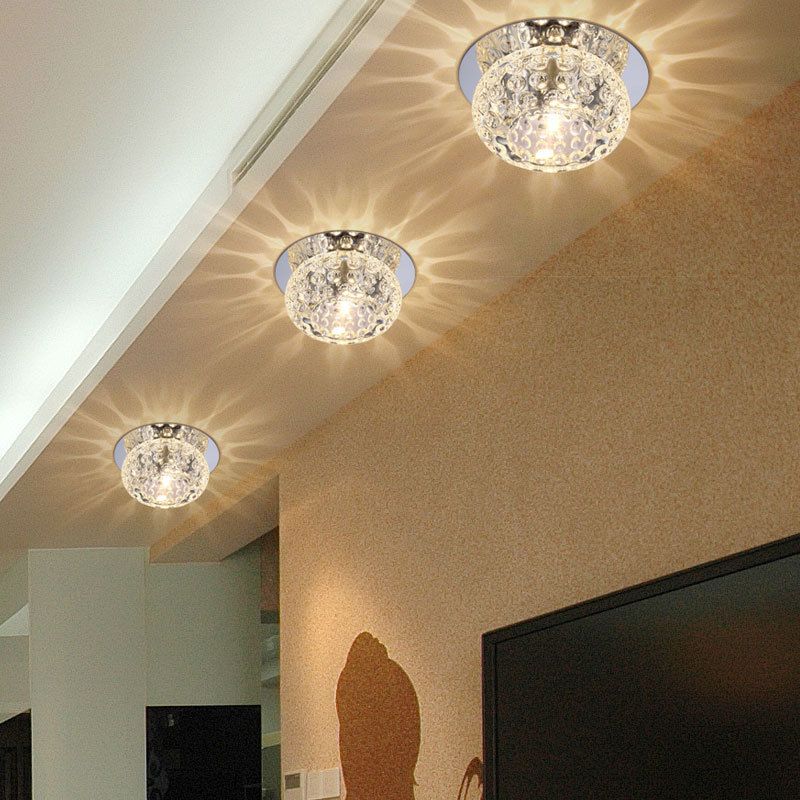 Luminaires encastrés en cristal modernes, Mini support encastré LED avec trou de 2 à 3.5 pouces de diamètre